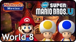 New Super Mario Bros U World 8 Peachs Castle All Star Coins 100 Multiplayer Walkthrough [upl. by Sonya721]