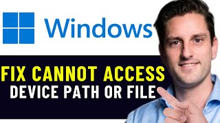 HOW TO FIX WINDOWS CANNOT ACCESS THE SPECIFIED DEVICE PATH OR FILE 2024 EASY [upl. by Smaj]