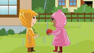 Rain Rain Go Away with lyrics  Nursery Rhyme by EFlashApps [upl. by Croft]