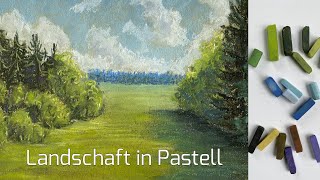 Landschaft mit Pastellkreide malen  Schritt für Schritt Anfänger [upl. by Akived283]