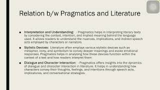 Pragmatics and Literature  Relation with Examples [upl. by Freeman]