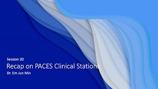 20 PACES23 Recap for Clinical Stations [upl. by Retloc]