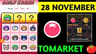 Tomarket Daily Combo 28 November  Tomato Daily Combo Today  Tomarket Airdrop daily combo card [upl. by Adaj]