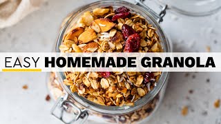 GRANOLA  how to make homemade granola on the stovetop in 15 minutes [upl. by Nesiaj344]