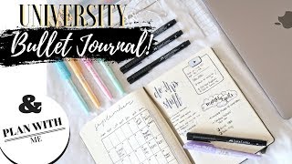 UNIVERSITYSTUDENT BULLET JOURNAL SETUP  PLAN WITH ME [upl. by Analli]