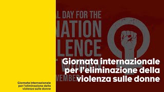 Giornata per leliminazione della violenza contro le donne 25 novembre  Calendario civile [upl. by Enilaf]