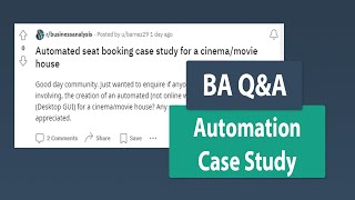 Business Analysis Questions amp Answers  Automation Project Example [upl. by Murry]
