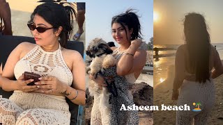 ASHVEM BEACH 🏝️ GOA full vlog Joey ka bowl beach pr hi chod diya 🤦🏻‍♀️ [upl. by Willmert]