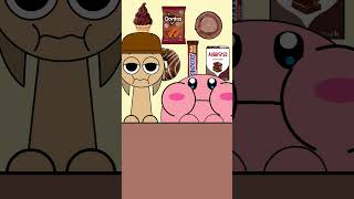 KIRBY VS TAN INCREDIBOX SPRUNKI  CHOCOLATE EMOTICON MUKBANG [upl. by Berlin]