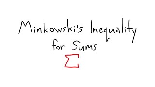 Minkowskis Inequality for Sums [upl. by Eirised]