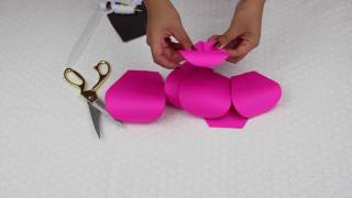 DIY Paper Flower Tutorial  Round Petal Template Free Template [upl. by Akered810]