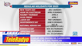 Malacañang inilabas na ang listahan ng holidays para sa 2023  Sakto 24 Aug 2022 [upl. by Annirac936]