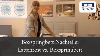 Boxspringbett Nachteile Boxspringbett vs normales Bett Lattenrost [upl. by Petr]