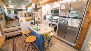 400 SqFt Renovated 5th Wheel RV w 5 Slides  Light and Bright Tiny House [upl. by Ttelracs171]