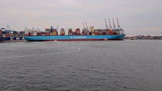 Majestic Maersk On Arrival Gdansk Poland [upl. by Deedahs]