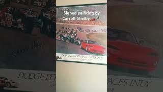 Signed Painting Carroll Shelby 🏁🏎️ nascar dodge racing [upl. by Franni]