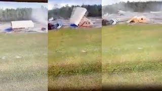 Video Deadly Georgia tornado tosses shed into the air [upl. by Caddric]