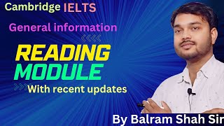 IELTS Reading Module  Recent updates in Reading  Academic amp GT IELTS  Methods of Reading [upl. by Alleusnoc157]