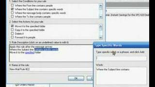 Creating Message Rules for Outlook Express Emails [upl. by Scoles]