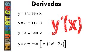 Derivada de las funciones arcoseno arcocoseno y arcotangente [upl. by Eseret]