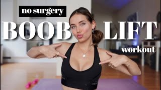 how to naturally LIFT amp FIRM your BUST  No SURGERY Perky Chest Lift Workout [upl. by Yentrac]