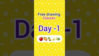 Free drawing classes❤️day1 ytshortartshortsfeedshortsviralvideosexploreeasydrawingyoutube [upl. by Hnamik959]