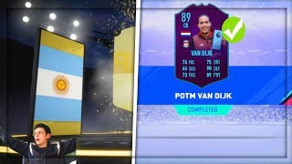 COMPLETING 89 RATED POTM VAN DIJK BIG WALKOUT FIFA 19 [upl. by Lesko80]