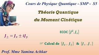 Théorie Quantique du Moment Cinétique Partie 2  chapitre 6  cours de physique quantique SMP [upl. by Cooe]