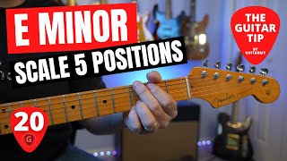 Play the E Minor Scale In All 5 Positions  Guitar Tip 20 [upl. by Oitaroh]