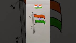 I Love My India  Independence Day Drawing  India Flag shorts art drawing youtubeshorts [upl. by Edyak]