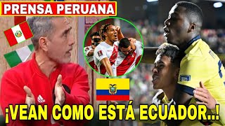 🇵🇪 quotPrensa Peruana HABLA del FUTBOL ECUATORIANOquot 🇪🇨 ECUADOR NOS HA SACADO LARGA VENTAJA [upl. by Lacombe]