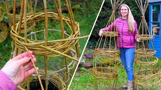 How to Make a DIY Garden Obelisk Natural Plant Supports [upl. by Earej]