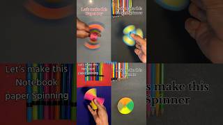 4 amazing paper spinner easy homemade paper coin notebook paper toy [upl. by Skvorak987]