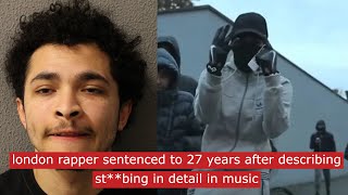 london drill rapper sentenced to 27 years after describing stbing in detail in his music ukdrill [upl. by Acey]