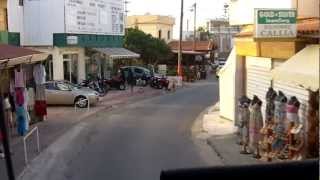 Gouves Crete  by bus [upl. by Dnana]