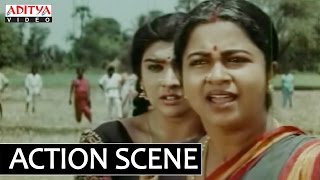 Radhika Superb Action Scene In Palnati Pourusham  Krishnam Raju Radhika Charan Raj Brahmanandam [upl. by Nnylsia14]