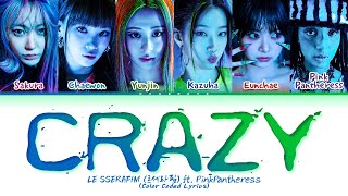 LE SSERAFIM CRAZY ft PinkPantheress Lyrics Color Coded Lyrics [upl. by Eural204]