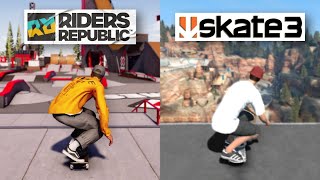 Skate 3 VS Riders Republic Skateboard Gameplay Comparison [upl. by Niwrud]