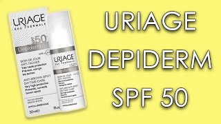 URIAGE DEPIDERM SPF 50  skin test short review amp INCI ingredients [upl. by Anaitak]