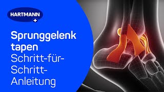 Sprunggelenk tapen Anwendung DermaPlast® ACTIVE Kinesiologisches Tape [upl. by Emad]