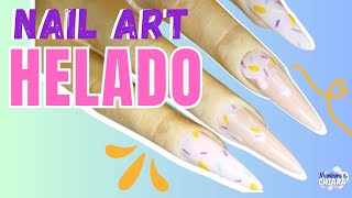 nail art helado verano 2024 uñas coquette [upl. by Mialliw]