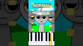 Clukr Theme Incredibox Sprunki  Normal Vs Horror on piano [upl. by Alvin]