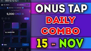 Onus Tap Tap Tap Daily Code 15 November 2024  Today Onus Daily Code  AGP onusdailycode [upl. by Aitrop]