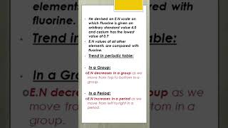 EXPLAIN ELECTRONEGATIVITY amp THE FACTORS AFFECTING ELECTRONEGATIVITY chemistry electronegativity [upl. by Nednerb]