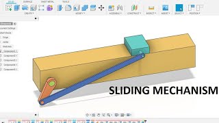 Slider Crank Mechanism  Fusion 360 assembly tutorial for beginners [upl. by Whipple]