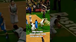 Danilo Gallinari Jumpshot for Denver Nuggets against Boston Celtics in NBA 2K14 🏀 Shorts [upl. by Aleacim]