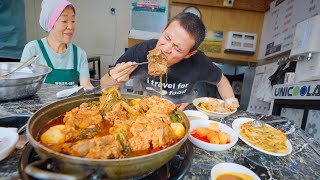 Best Korean Food HUGE BONE HOTPOT  5 Must Eat Foods in Seoul [upl. by Netta]