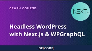 Build a Headless WordPress Site with Nextjs and WPGraphQL [upl. by Eivod150]