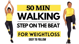 50 Min Walking Workout I BeginnersFriendly I All Standing Cardio Exercise I Walk at Home [upl. by Jelene881]