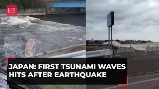 Japan First Tsunami waves hits after 76 magnitude earthquake [upl. by Kee]